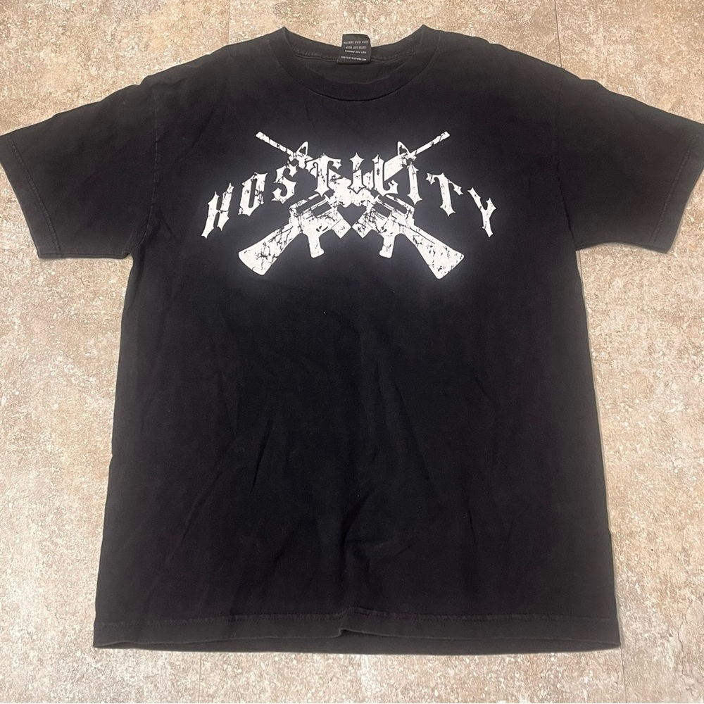 Vintage Y2K Streetwear Hostility
Hustle Harder T-shirt Guns
Graphic Black L